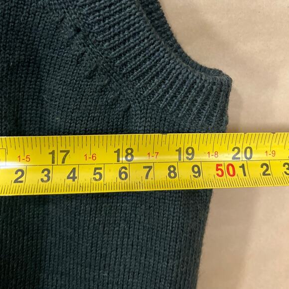 Brooks Brother Sweater Vest 100% Merino Wool Black Large - Picture 4 of 5